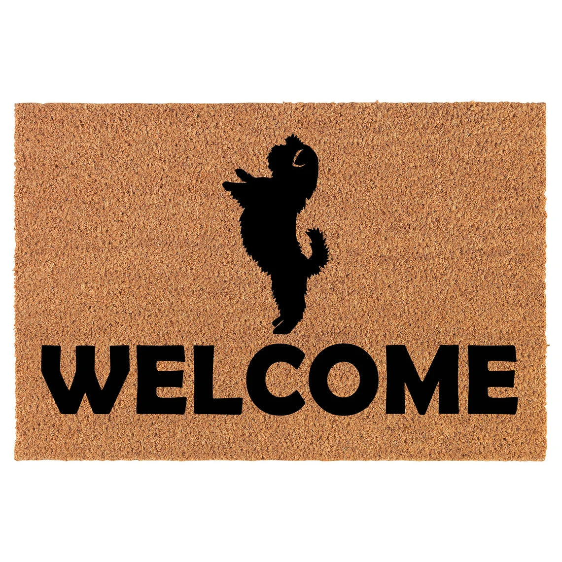 Coir Doormat Front Door Mat New Home Closing Housewarming Gift Welcome Shih Tzu (30" x 18" Standard)