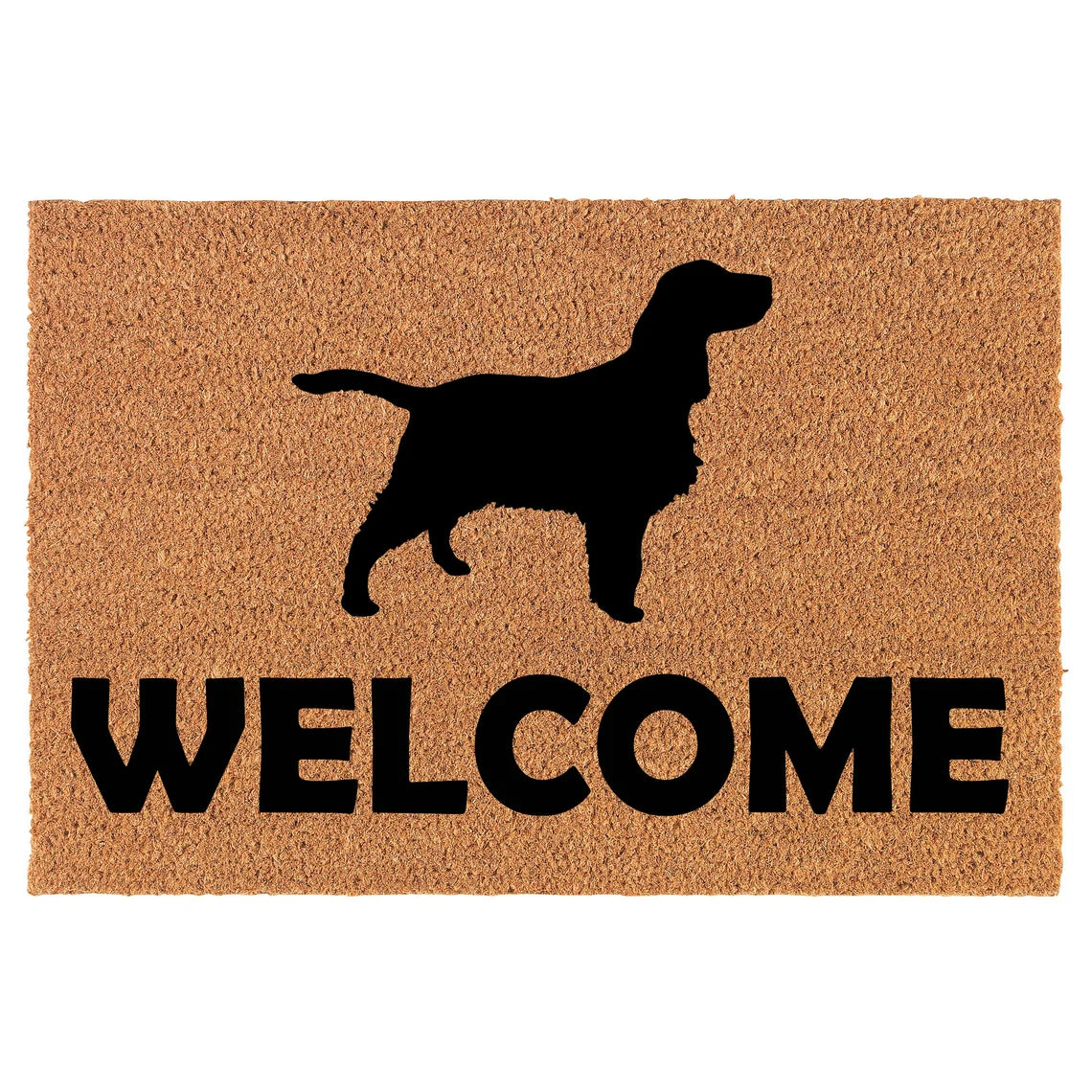 Coir Doormat Front Door Mat New Home Closing Housewarming Gift Welcome Springer Spaniel (30" x 18" Standard)