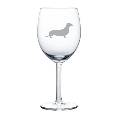 10 oz Wine Glass Dachshund Dog