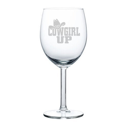 Wine Glass Goblet Cowgirl Up with Hat (10 oz),MIP