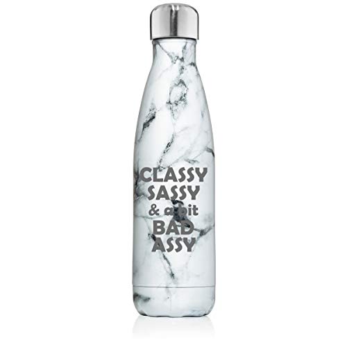 MIP Brand 17 oz. Double Wall Vacuum Insulated Stainless Steel Water Bottle Travel Mug Cup Classy Sassy and A Bit Bad Assy