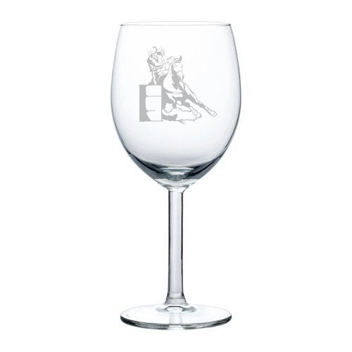 Wine Glass Goblet Female Barrel Racing Cowgirl (10 oz),MIP