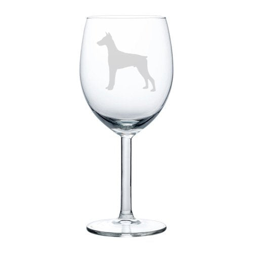 Wine Glass Goblet Doberman (10 oz)