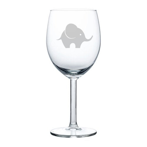 Wine Glass Goblet Baby Elephant (10 oz)