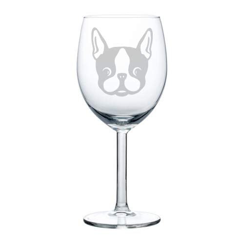 Wine Glass Goblet Boston Terrier Puppy (10 oz)