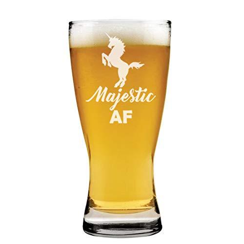 15 oz Beer Pilsner Glass Majestic AF Unicorn