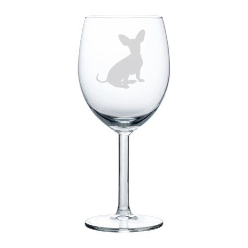 Wine Glass Goblet Chiweenie (10 oz)