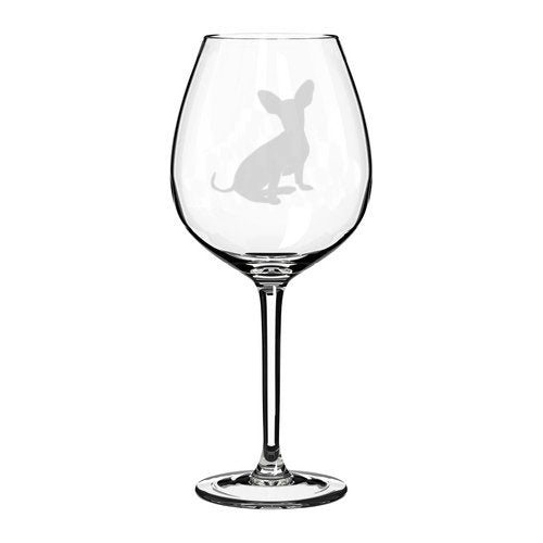 Wine Glass Goblet Chiweenie (20 oz Jumbo)