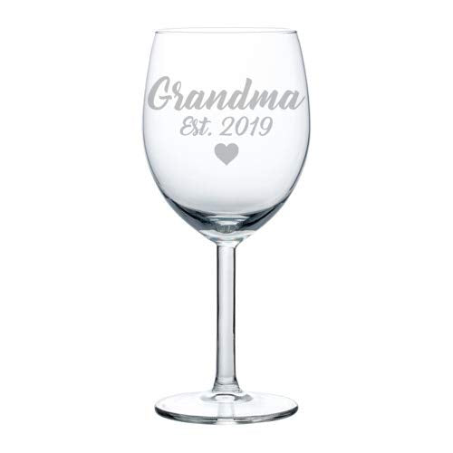 Wine Glass Goblet Grandmother Grandma Established 2019 (10 oz)