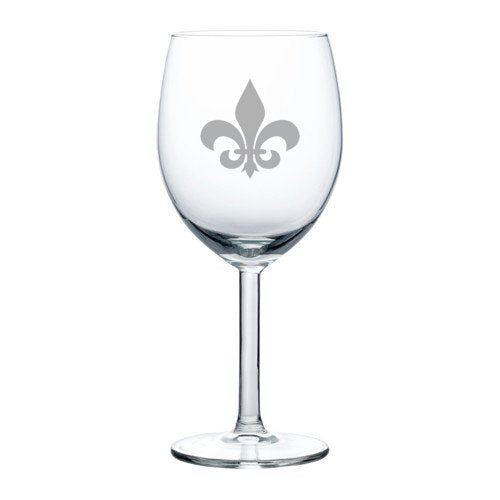 10 oz Wine Glass Fleur-de-lis