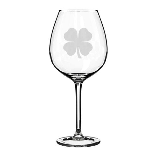 Wine Glass Goblet 4 Leaf Clover (20 oz Jumbo)