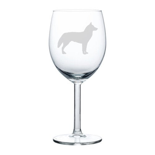 Wine Glass Goblet Siberian Husky (10 oz)