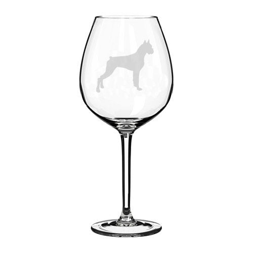 Wine Glass Goblet Boxer Dog (20 oz Jumbo)