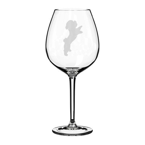 Wine Glass Goblet Bichon Frise (20 oz Jumbo)
