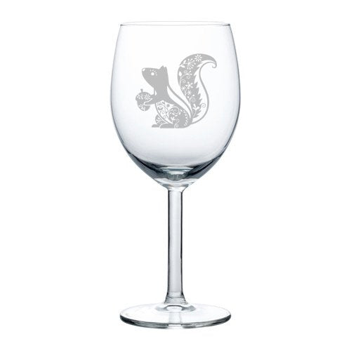 Wine Glass Goblet Fancy Squirrel (10 oz)
