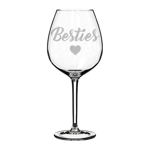 Wine Glass Goblet Best Friend Besties (20 oz Jumbo)