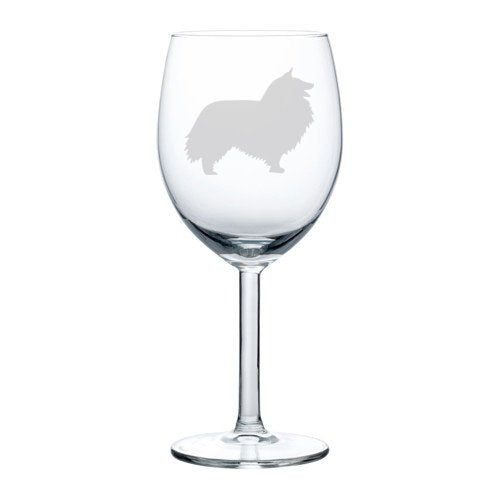 Wine Glass Goblet Shetland Sheepdog (10 oz)