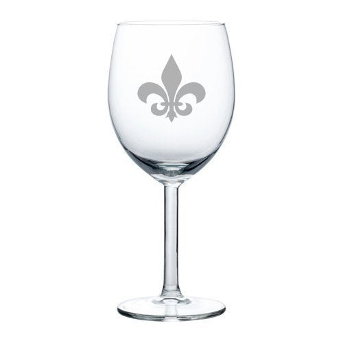 10 oz Wine Glass Fleur-de-lis,MIP