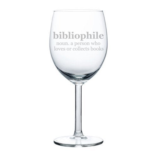 Wine Glass Goblet Reader Bibliophile Loves Books (10 oz),MIP