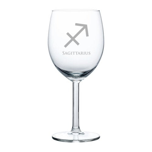 Wine Glass Goblet Horoscope Zodiac Birth Sign (10 oz, Sagittarius)
