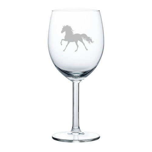 10 oz Wine Glass Horse