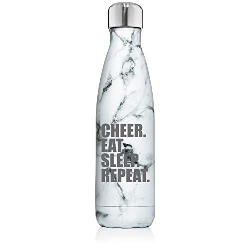 MIP Brand 17 oz. Double Wall Vacuum Insulated Stainless Steel Water Bottle Travel Mug Cup Cheer Eat Sleep Repeat Cheerleader