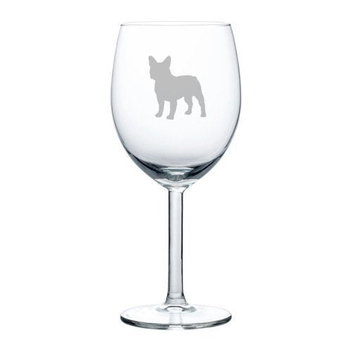 10 oz Wine Glass French Bulldog,MIP