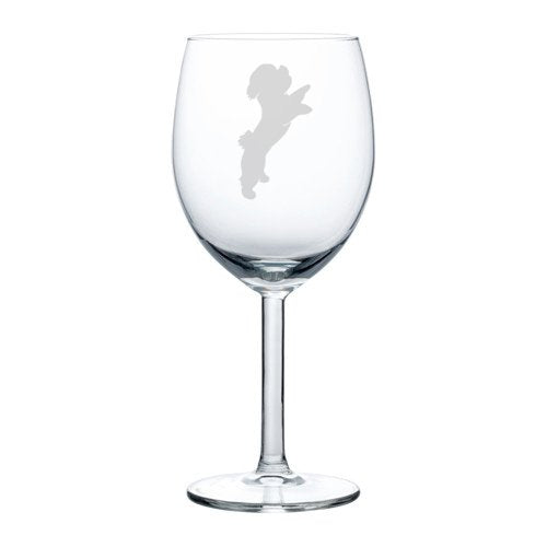 Wine Glass Goblet Bichon Frise (10 oz)