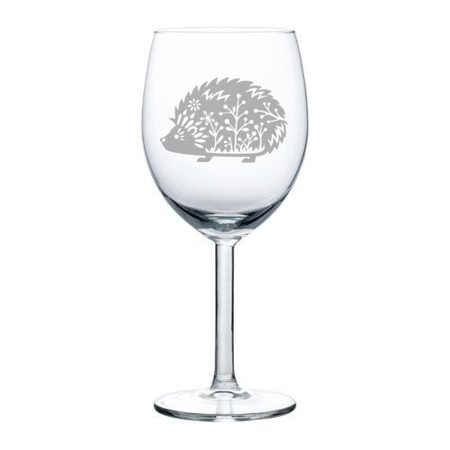 Wine Glass Goblet Fancy Hedgehog (10 oz)
