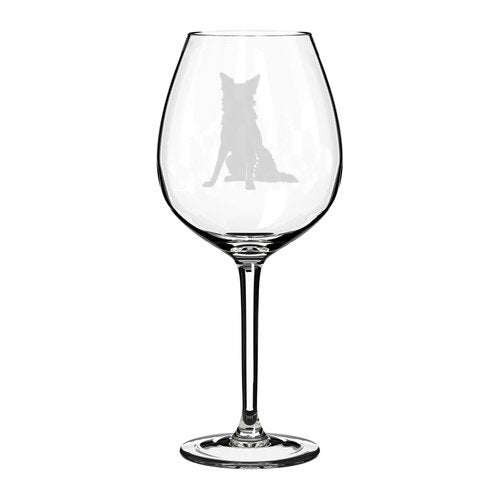 Wine Glass Goblet Border Collie (20 oz Jumbo)