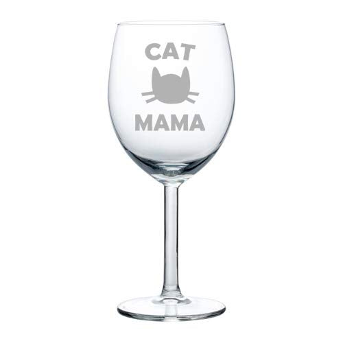 Wine Glass Goblet Cat Mama (10 oz)