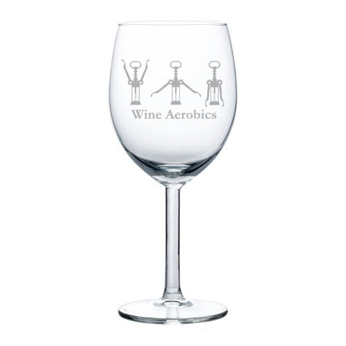 10 oz Wine Glass Funny Wine Aerobics