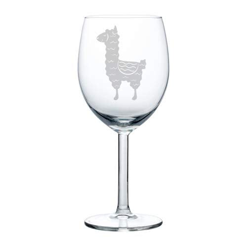Wine Glass Goblet Cute Llama (10 oz)