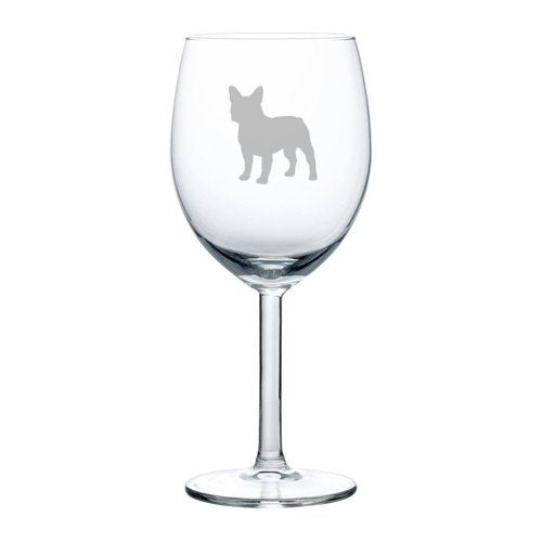 10 oz Wine Glass French Bulldog