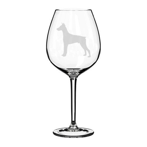 Wine Glass Goblet Doberman (20 oz Jumbo)
