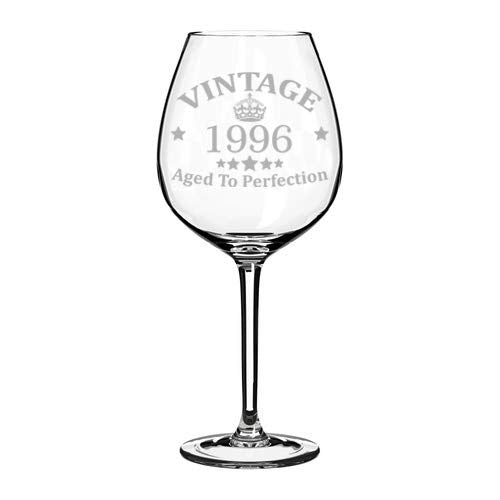 Wine Glass Goblet Vintage Aged To Perfection 1996 23rd Birthday (20 oz Jumbo)