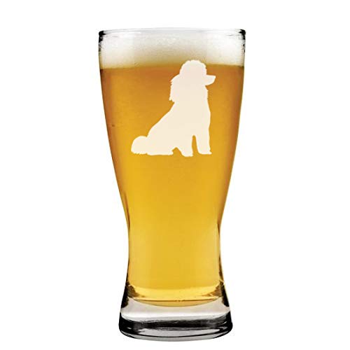 15 oz Beer Pilsner Glass Miniature Poodle Toy Poodle