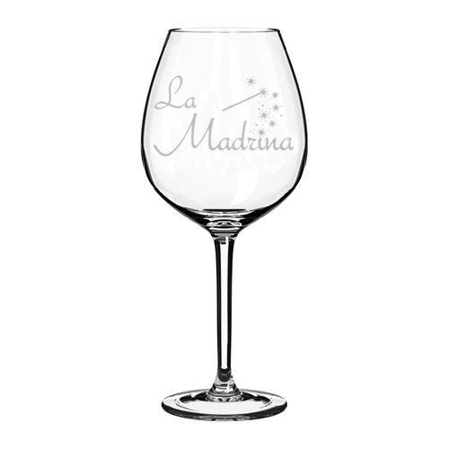 Wine Glass Goblet Baptism Christening Godmother La Madrina (20 oz Jumbo)