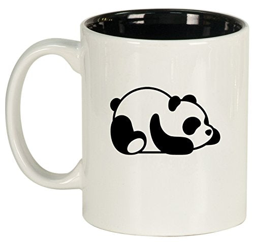Ceramic Coffee Tea Mug Cup Lazy Panda (White)