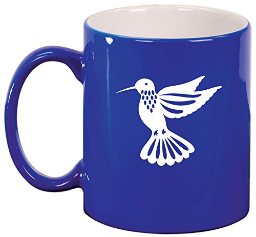 Ceramic Coffee Tea Mug Cup Hummingbird (Blue)