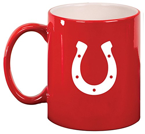 Ceramic Coffee Tea Mug Horseshoe (Red)