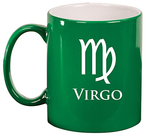 Ceramic Coffee Tea Mug Cup Virgo (Green)
