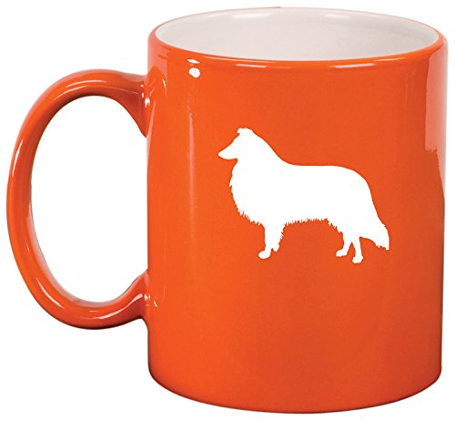 Ceramic Coffee Tea Mug Cup Collie (Orange)