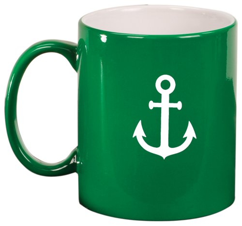 Anchor Ceramic Coffee Tea Mug Cup Green