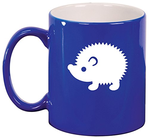 Ceramic Coffee Tea Mug Cup Hedgehog (Blue)