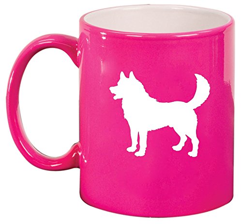 Ceramic Coffee Tea Mug Cup Husky (Pink)