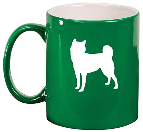 Ceramic Coffee Tea Mug Cup Shiba Inu (Green)