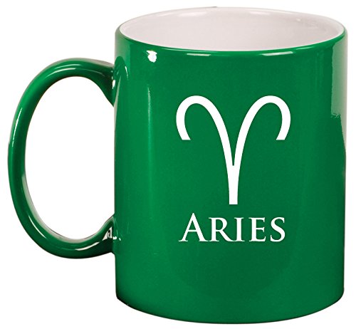 Ceramic Coffee Tea Mug Cup Aries (Green)