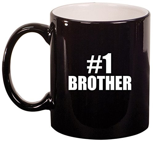 Ceramic Coffee Tea Mug #1 Brother (Black)