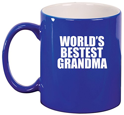 Ceramic Coffee Tea Mug World's Best Grandma (Blue)